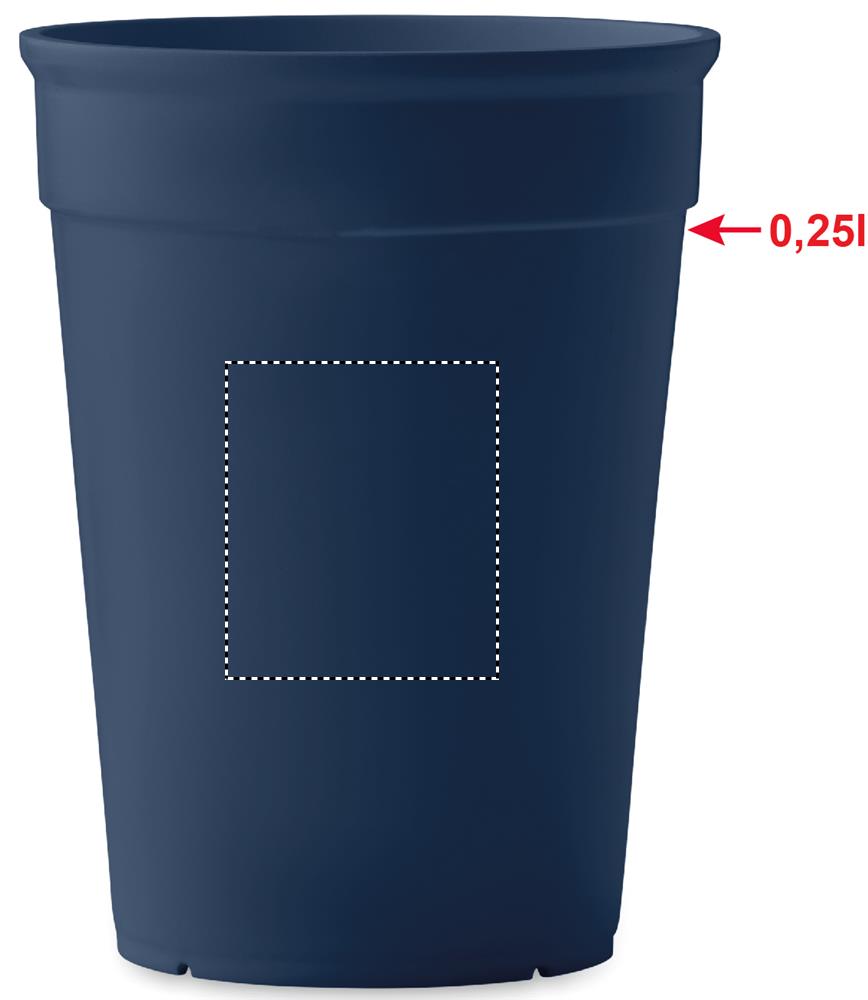 Recycled PP cup capacity 300ml front 85