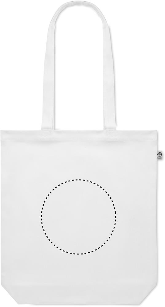 Canvas shopping bag 270 gr/m² front embroidery 06