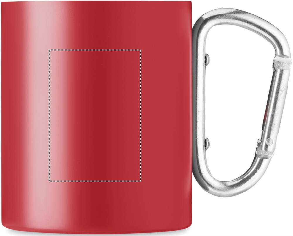 Double wall metal mug 300 ml right handed 05