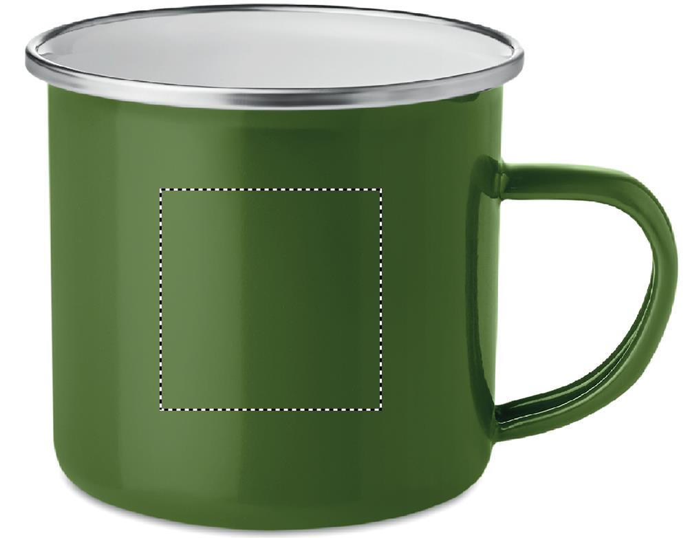 Metal mug with enamel layer right handed 09