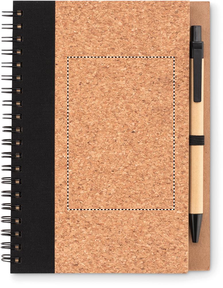 Cork notebook with pen front 03
