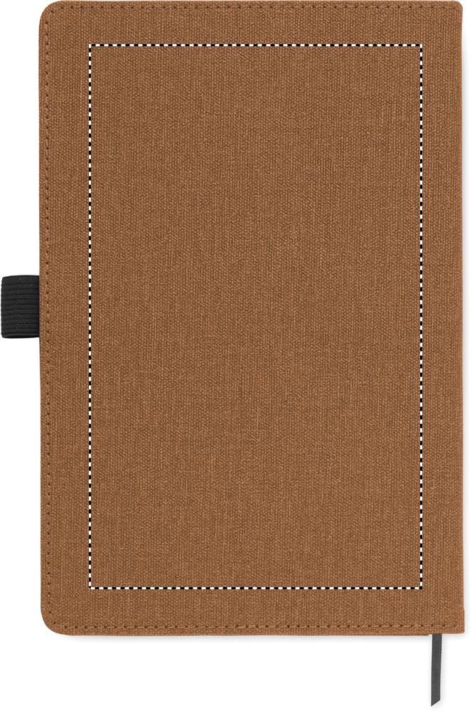 A5 notebook PU front pocket back 01