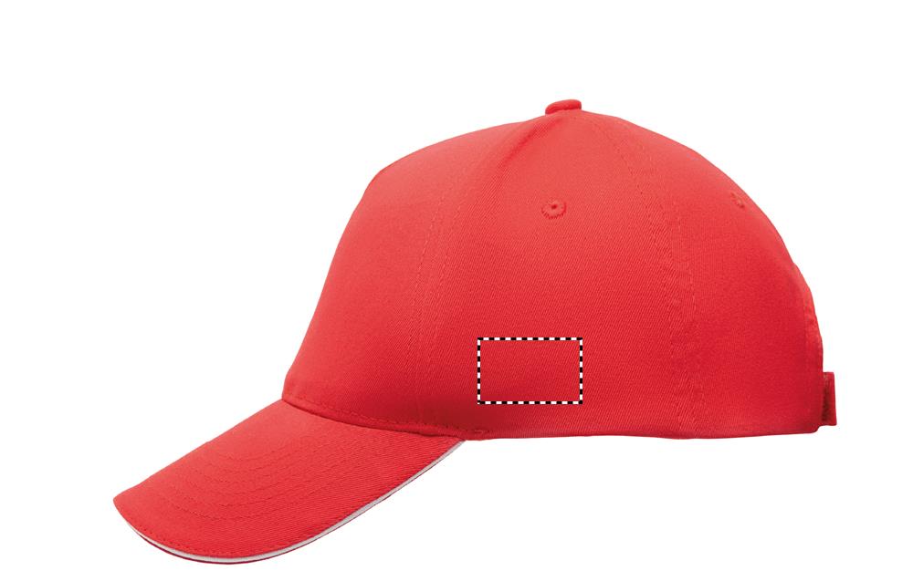 5 panel baseball cap 180 gr left side 35