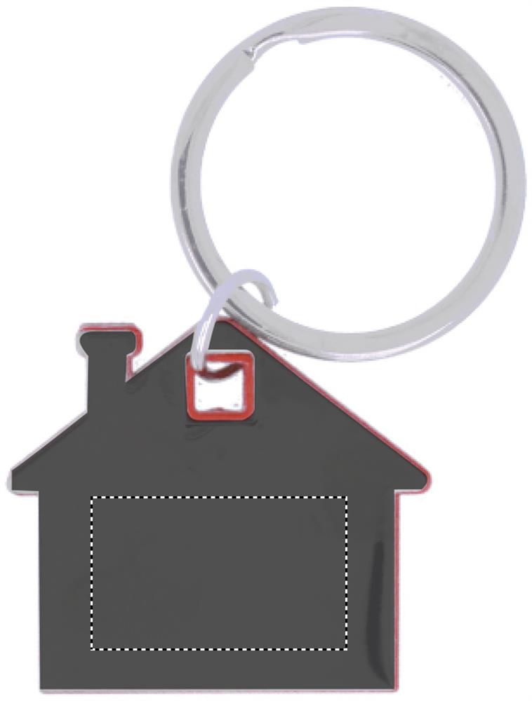 House shape plastic key ring back 05