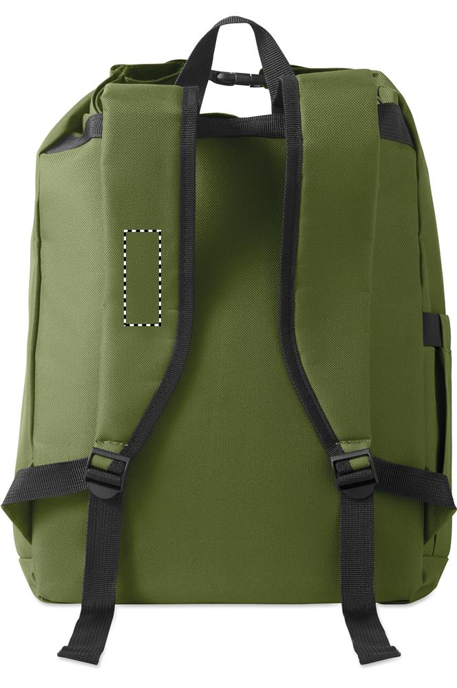 15'' roll top laptop backpack shoulder strap right 49