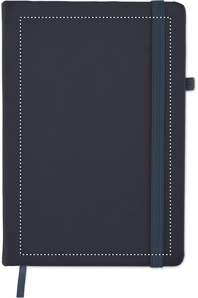 Recycled PU A5 lined notebook front 85