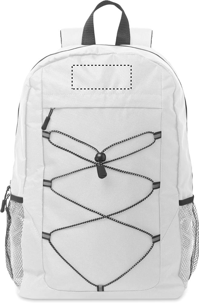 600D RPET polyester backpack front top 06