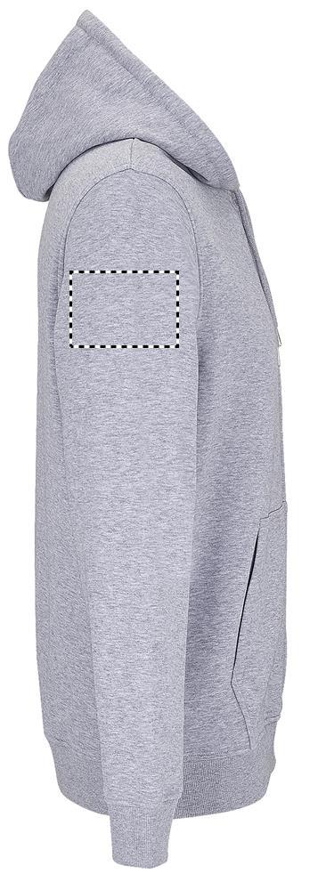 CALIPSO FULL ZIP HOODIE arm right gy