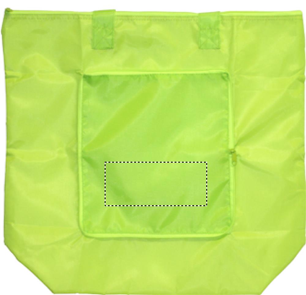 Foldable cooler shopping bag pocket outside lower 48