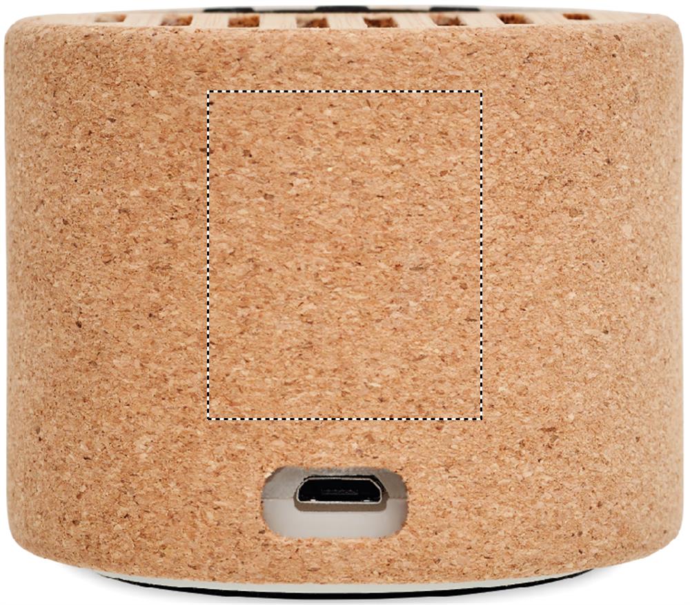 Round cork wireless speaker side 4 13