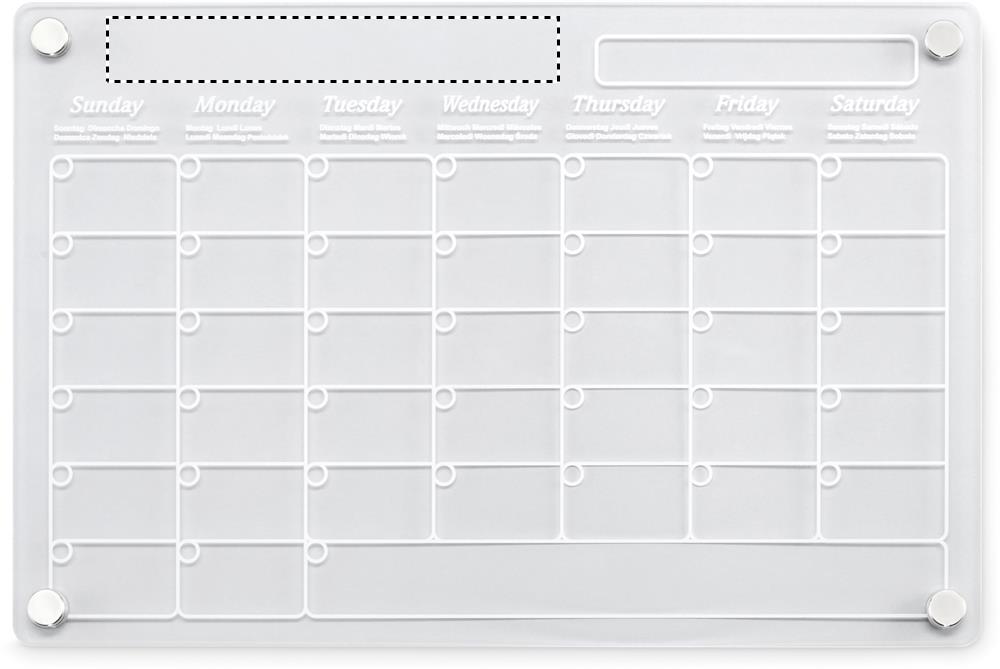 Agenda magnetica in acrilico front dl 22