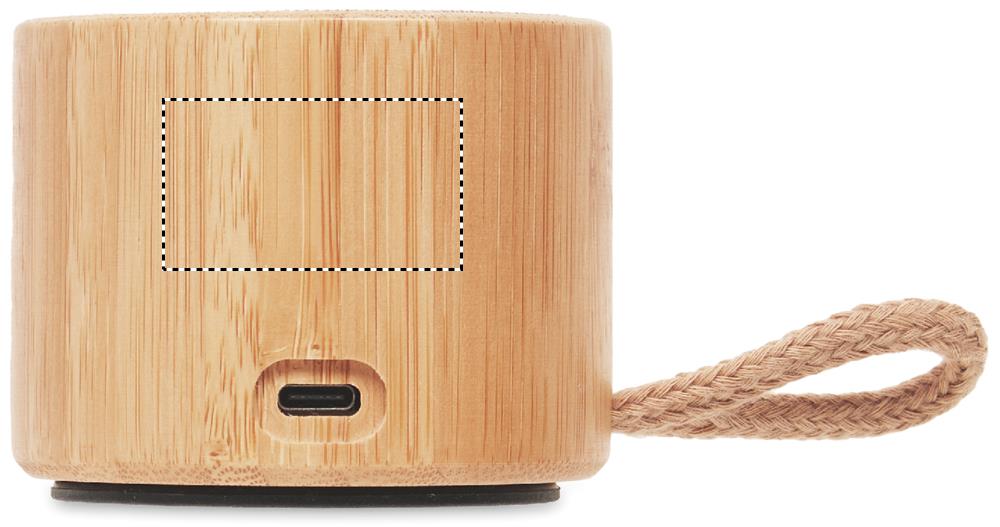 Round bamboo wireless speaker side 4 40