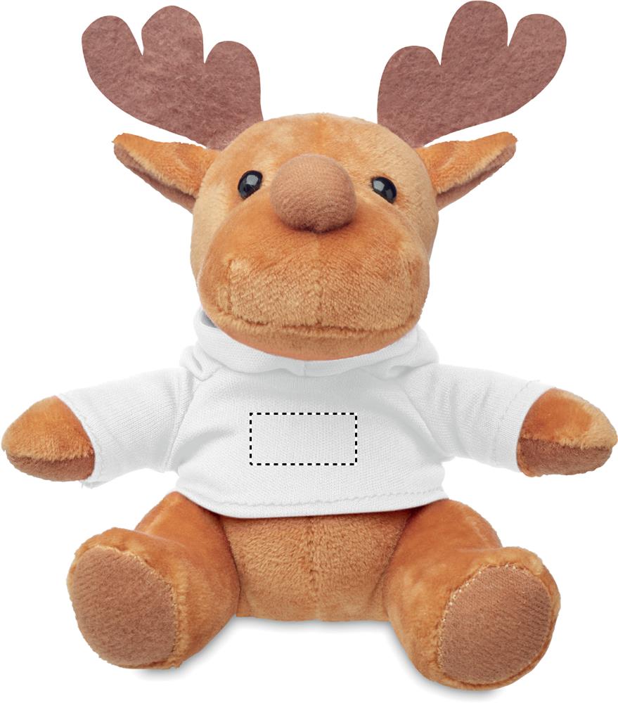 Plush reindeer with hoodie t-shirt 06