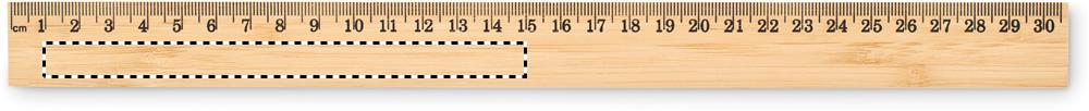 Ruler in bamboo 30 cm cm side left 40