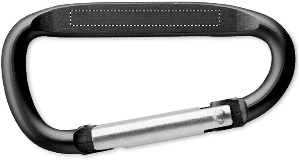 Carabiner clip in aluminium. side 1 03