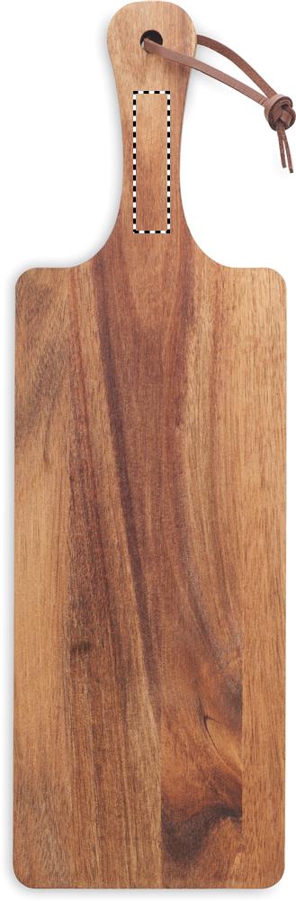 Acacia wood serving board side 2 handle 40