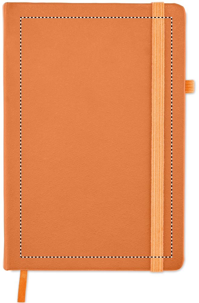 Recycled PU A5 lined notebook front 10