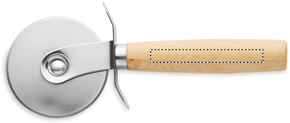 Bamboo pizza board & cutter cutter side 1 40