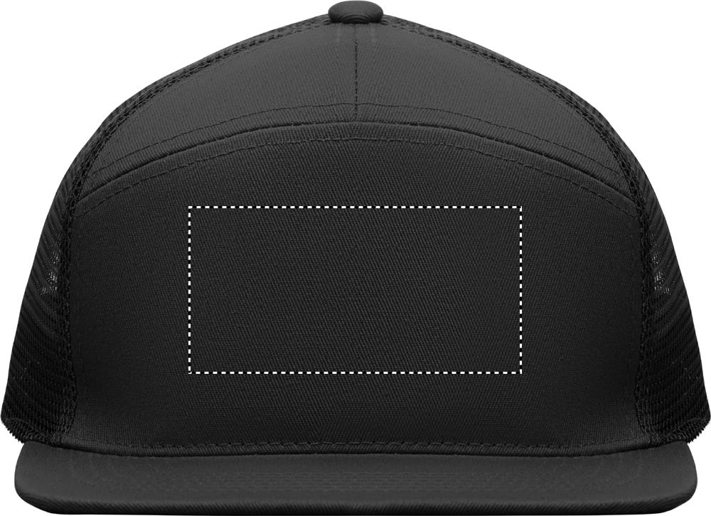 7 panel flat visor cap front 03