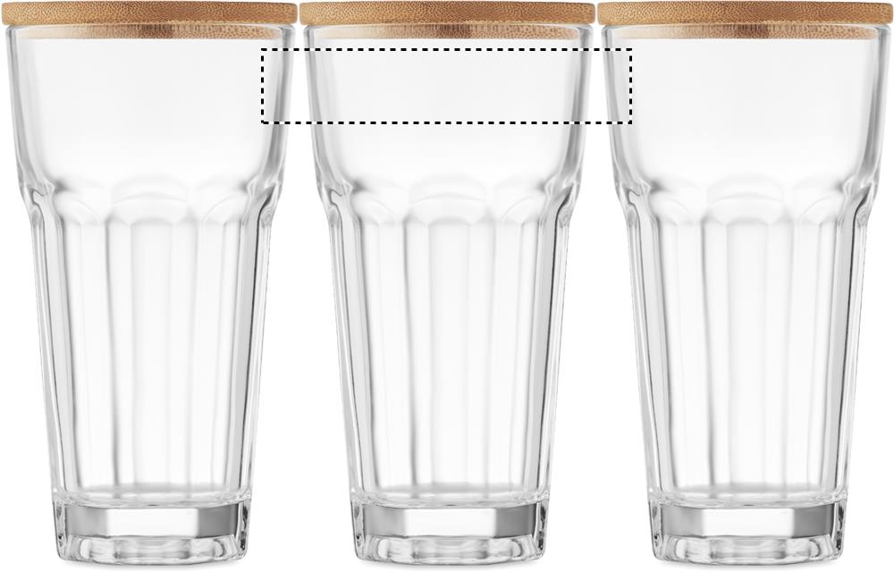 Bicchiere con tappo in bamboo roundscreen 22