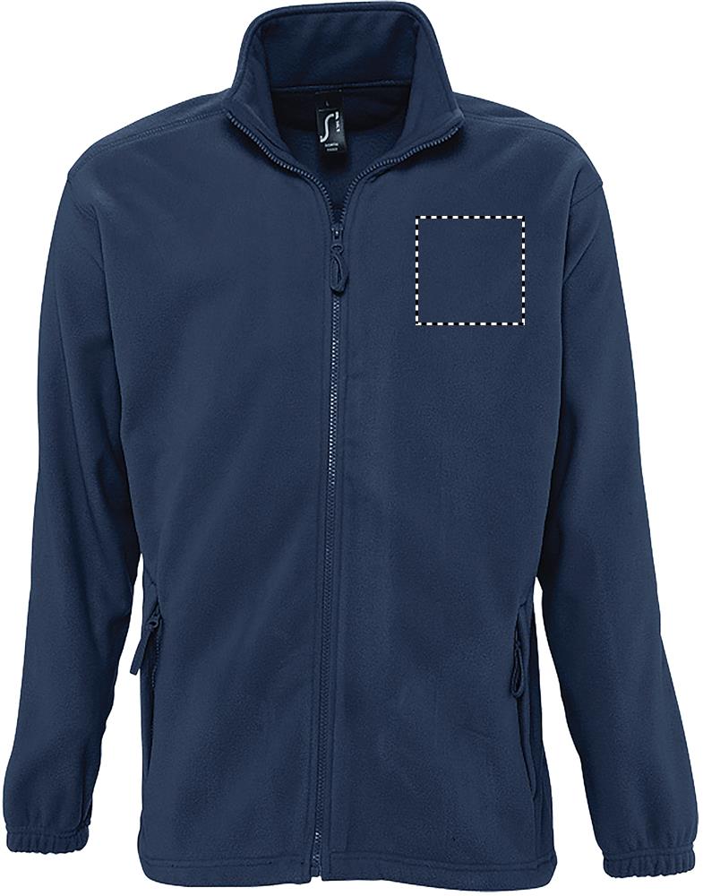 NORTH Zipped Fleece Jacket chest ny