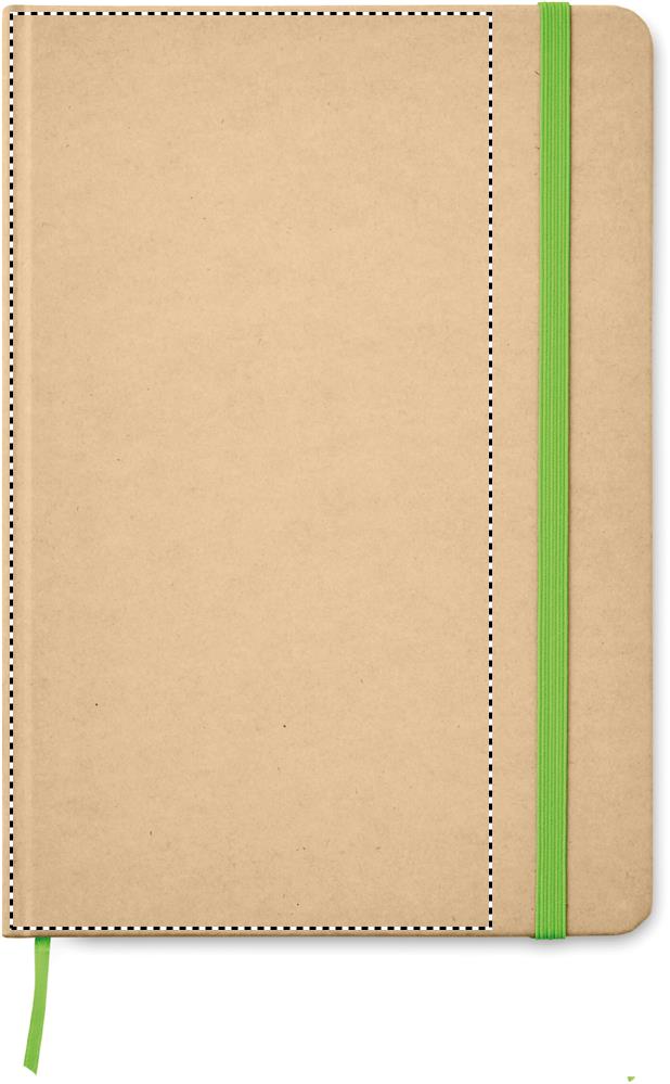 A5 recycled notebook 80 lined front pd 48