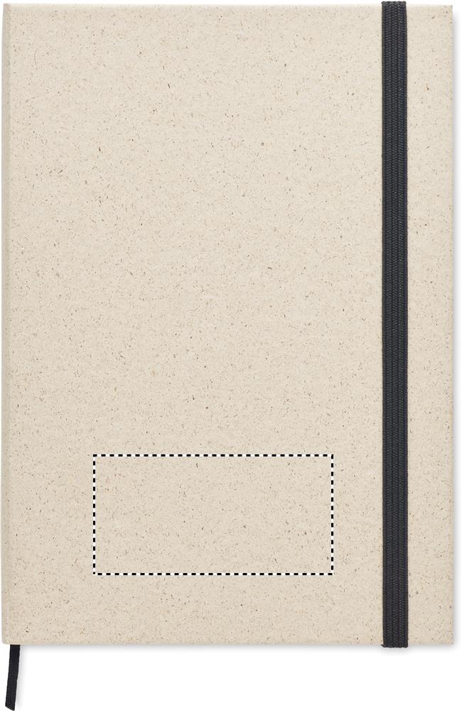 A5 grass notebook 80 lined front bottom 13