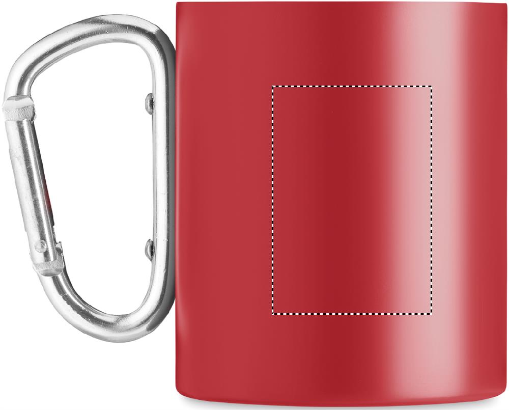 Double wall metal mug 300 ml left handed 05