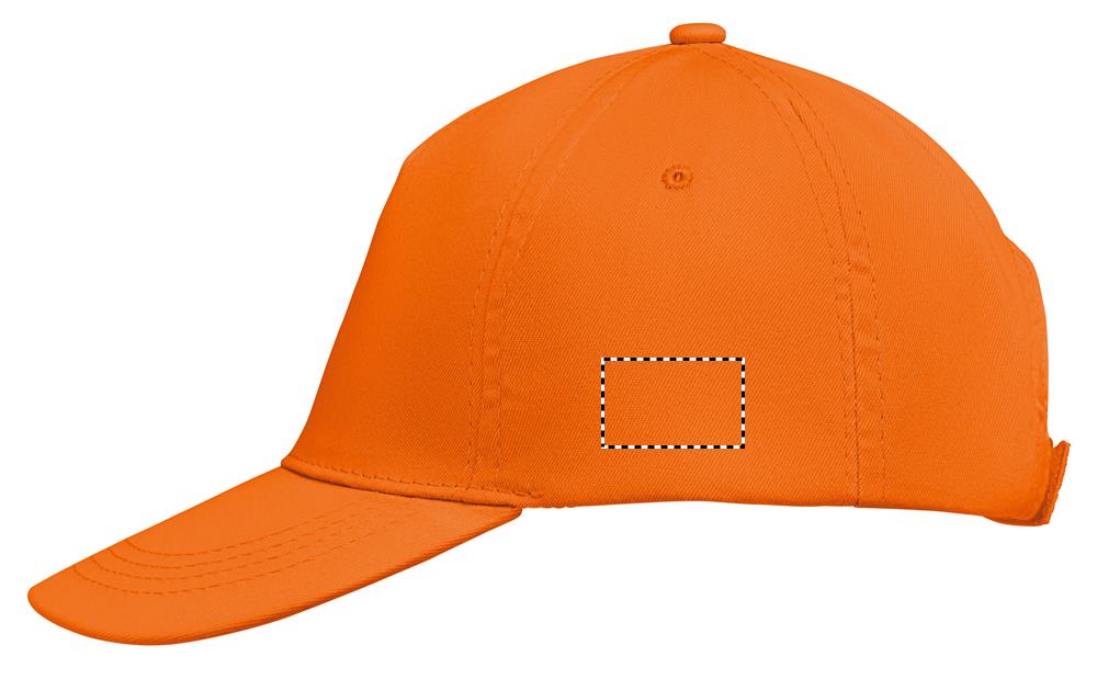 BUZZ FIVE PANEL CAP left side or