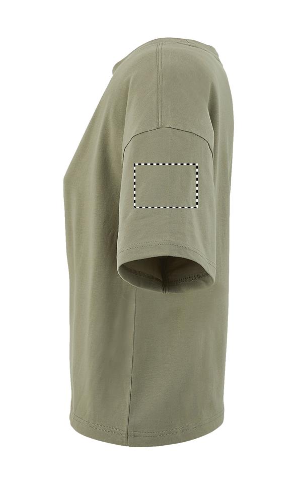 BOXY WOMEN OVERSIZE T-SHIRT arm left kh