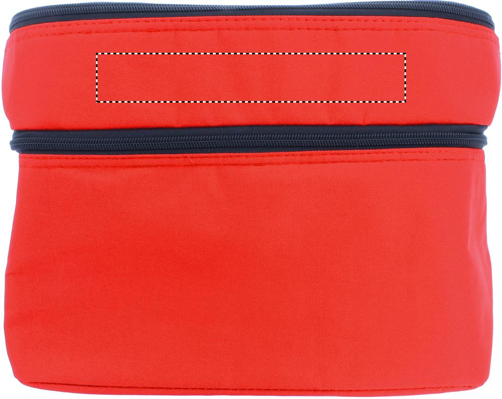 Cooler bag with 2 compartments front top 05
