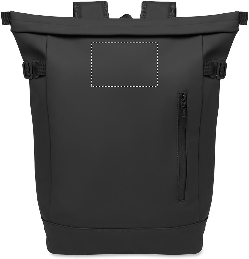 PU bicycle laptop backpack 20L front debossing 03
