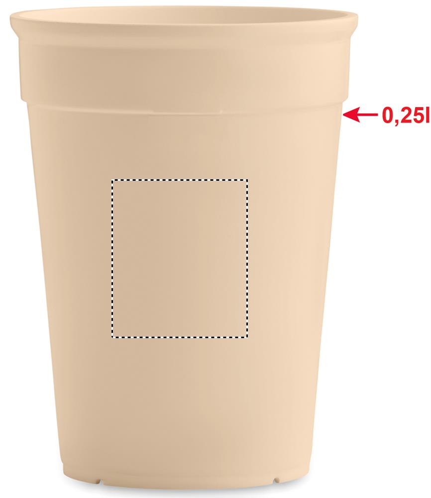 Recycled PP cup capacity 300ml front 13