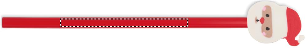Christmas pencil with eraser barrel back 05