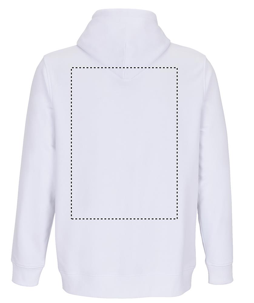 CALIPSO FULL ZIP HOODIE back wh