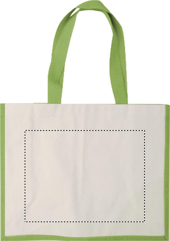 Jute and canvas shopping bag front 48