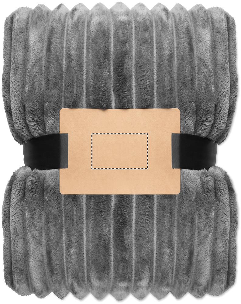 Coperta a righe in pile RPET inlay pad 15