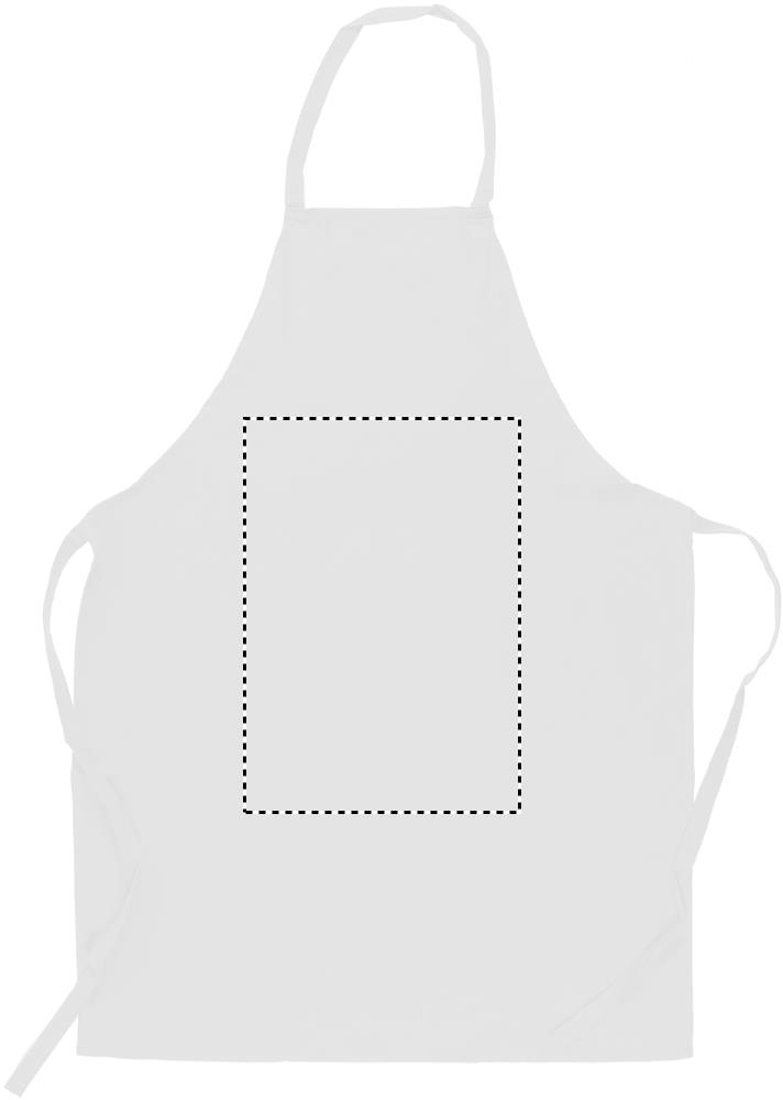 Kitchen apron in cotton front middle 06