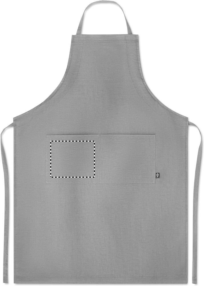 Hemp adjustable apron 200 gr/m² front pocket right 07