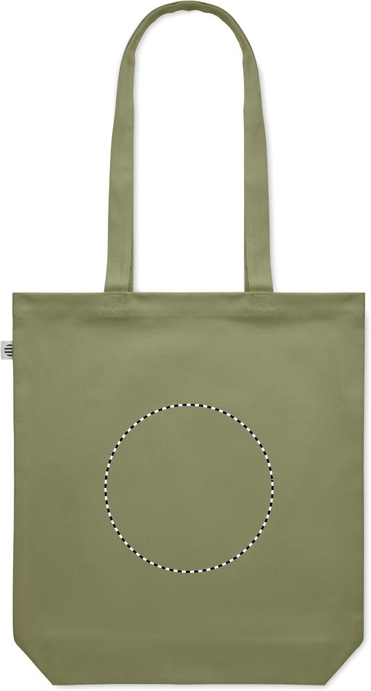 Canvas shopping bag 270 gr/m² back embroidery 09
