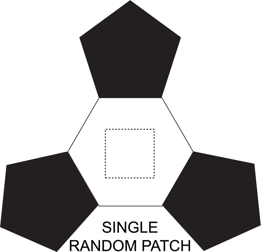 Small Soccer ball 15cm single random patch 33