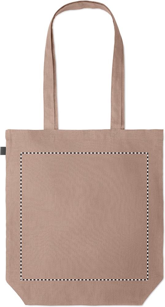 Shopping bag in hemp 200 gr/m² back 01