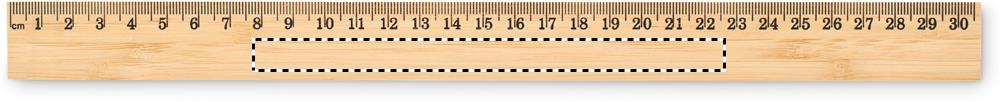 Ruler in bamboo 30 cm cm side center 40