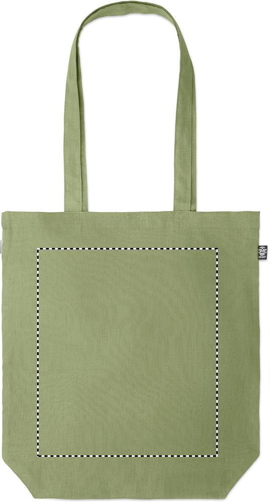 Shopping bag in hemp 200 gr/m² front td1 09