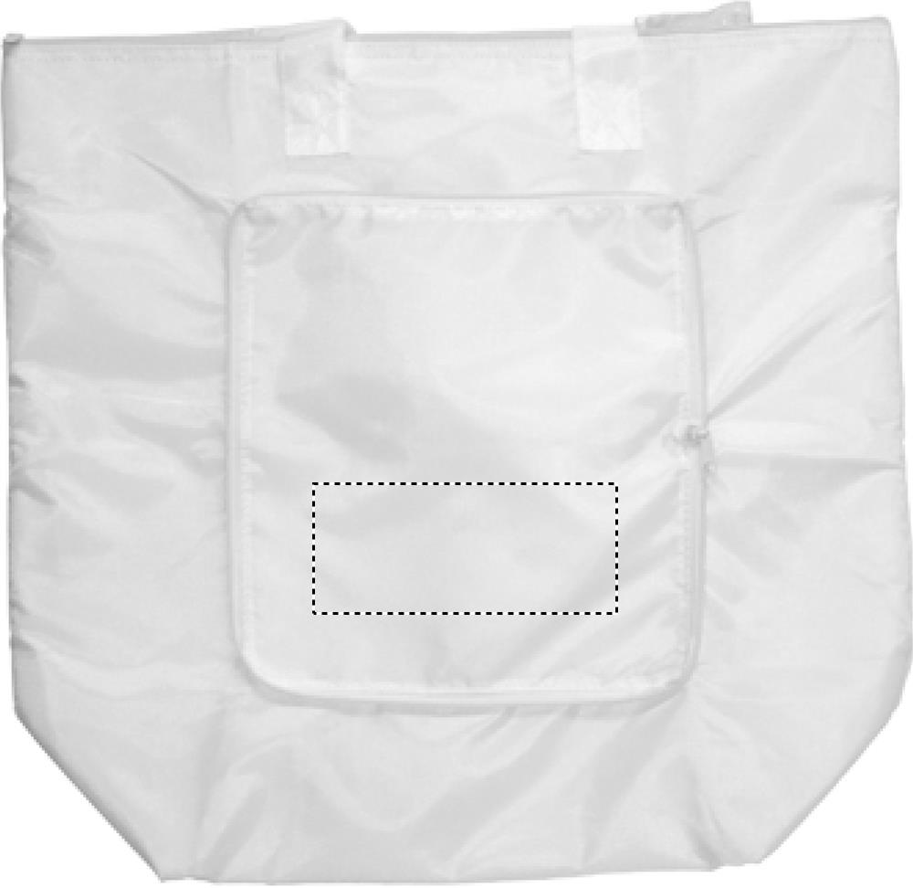 Foldable cooler shopping bag pocket outside lower 06