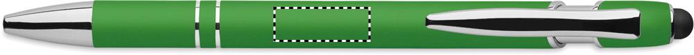 Recycled aluminium stylus pen in line with clip 48