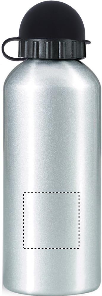 Aluminium bottle 600 ml front lower 16