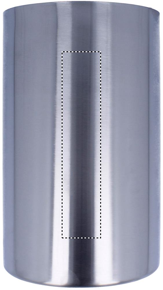 Stainless steel bottle cooler front high 16