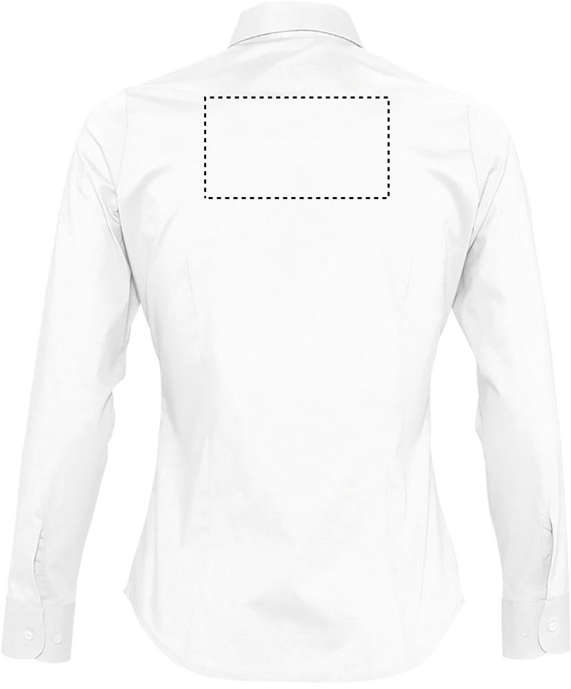 EDEN STRETCH WOMEN SHIRT back screen wh