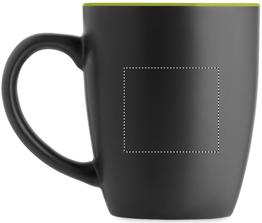 Two tone ceramic mug 290 ml left handed 48